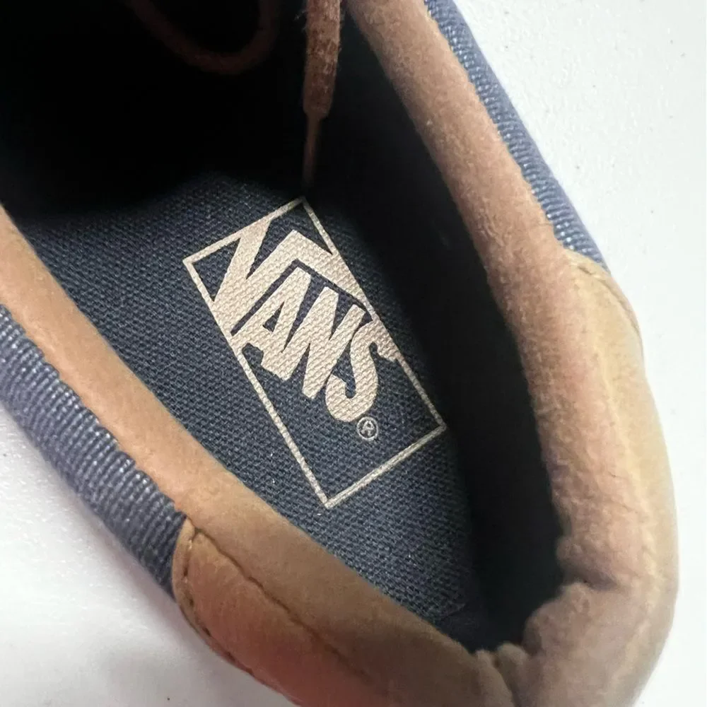 Vans Off The Wall Sneakers Denim Lace-Up Low Top  Mens 7 Womens 8.5